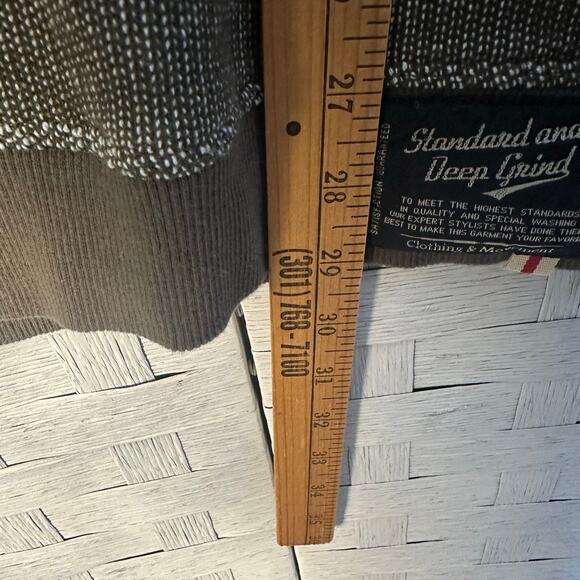 Standard & grind men’s sweatshirt hunter green elbow camo patches gorpcore - Picture 6 of 9